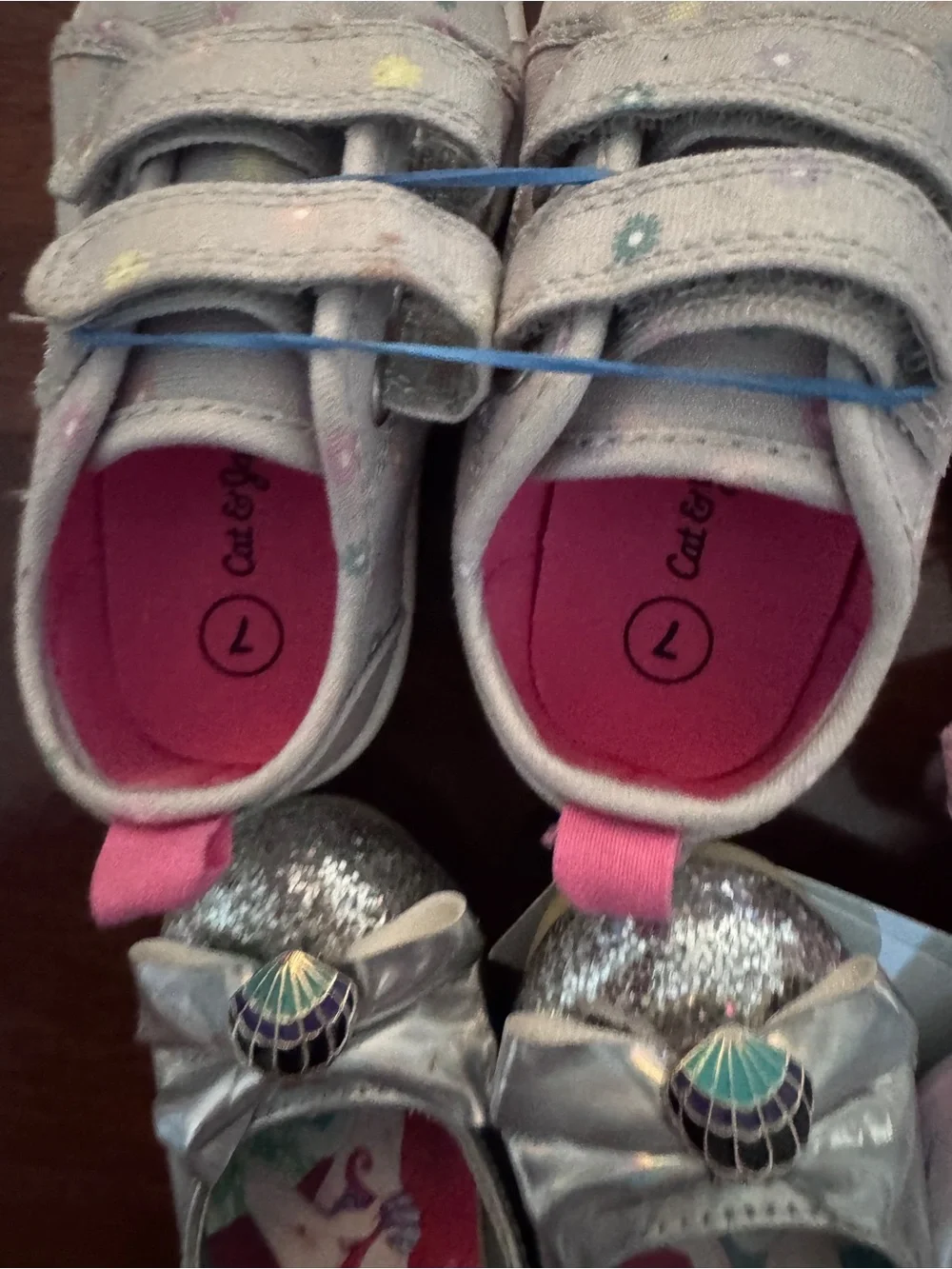 Cat & Jack Kids Pink, Blue, Mint & Silver Multi-Pack Sandal & Clog Lot - Picture 2 of 11